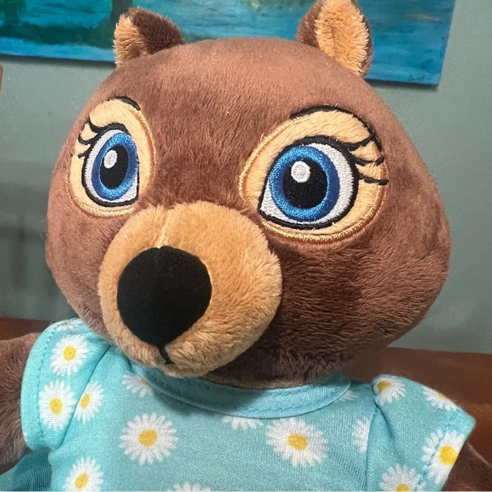 Build a Bear great Wolf Lodge, Sammy the squirrel plush with blue dress